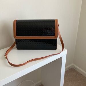 Arcadia Black and Brown Shoulder Bag